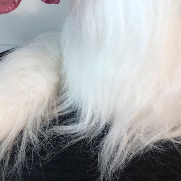 14” Angora Cat Figure/Doorstop Fluffy soft sculpture Custom Made - Picture 9 of 16